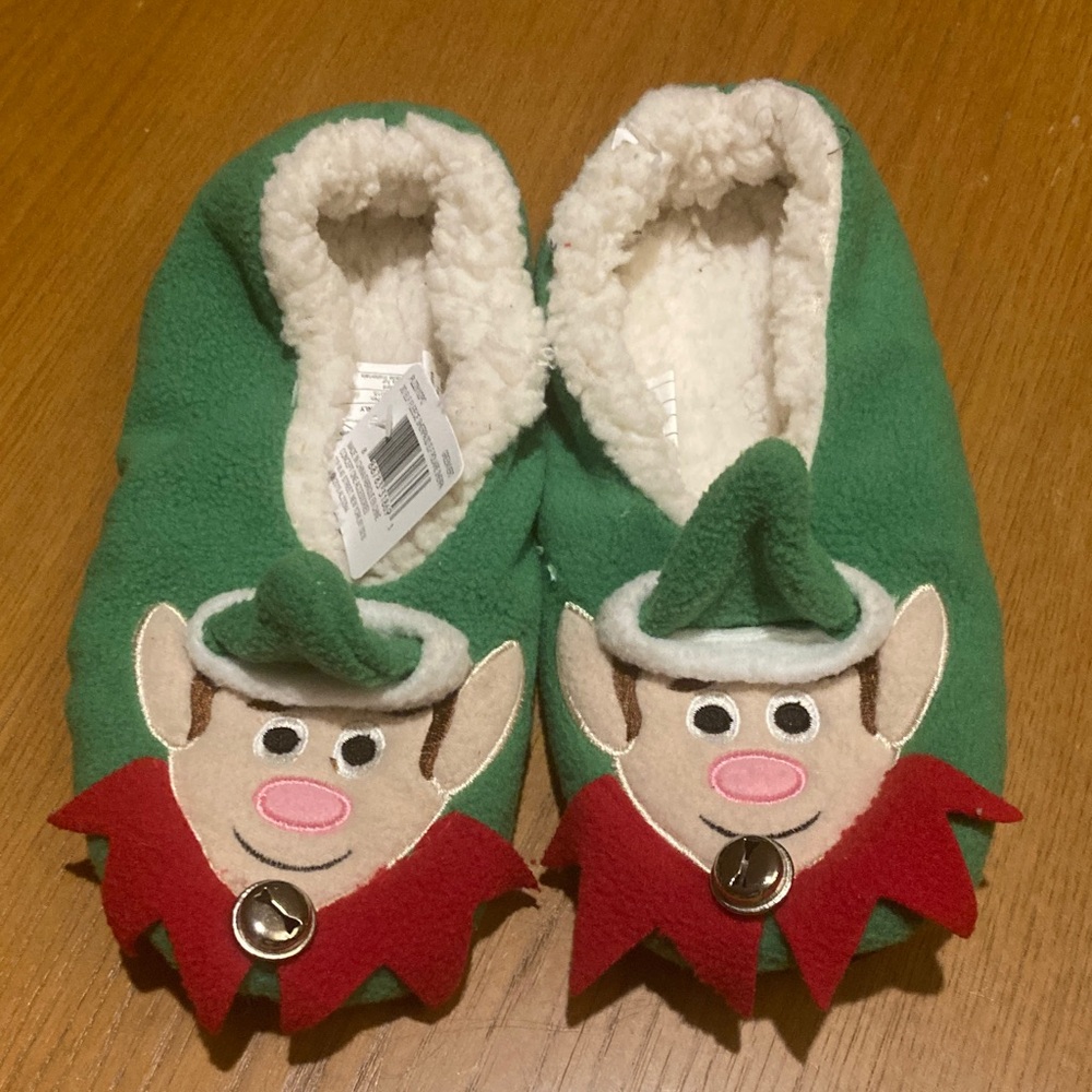 Christmas Elf Sherpa Lined Slippers